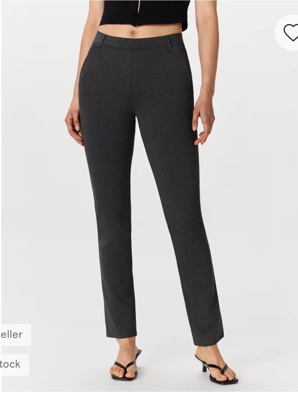 LOFT Dark Gray Classic Straight-Leg Dress Pants